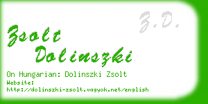 zsolt dolinszki business card
